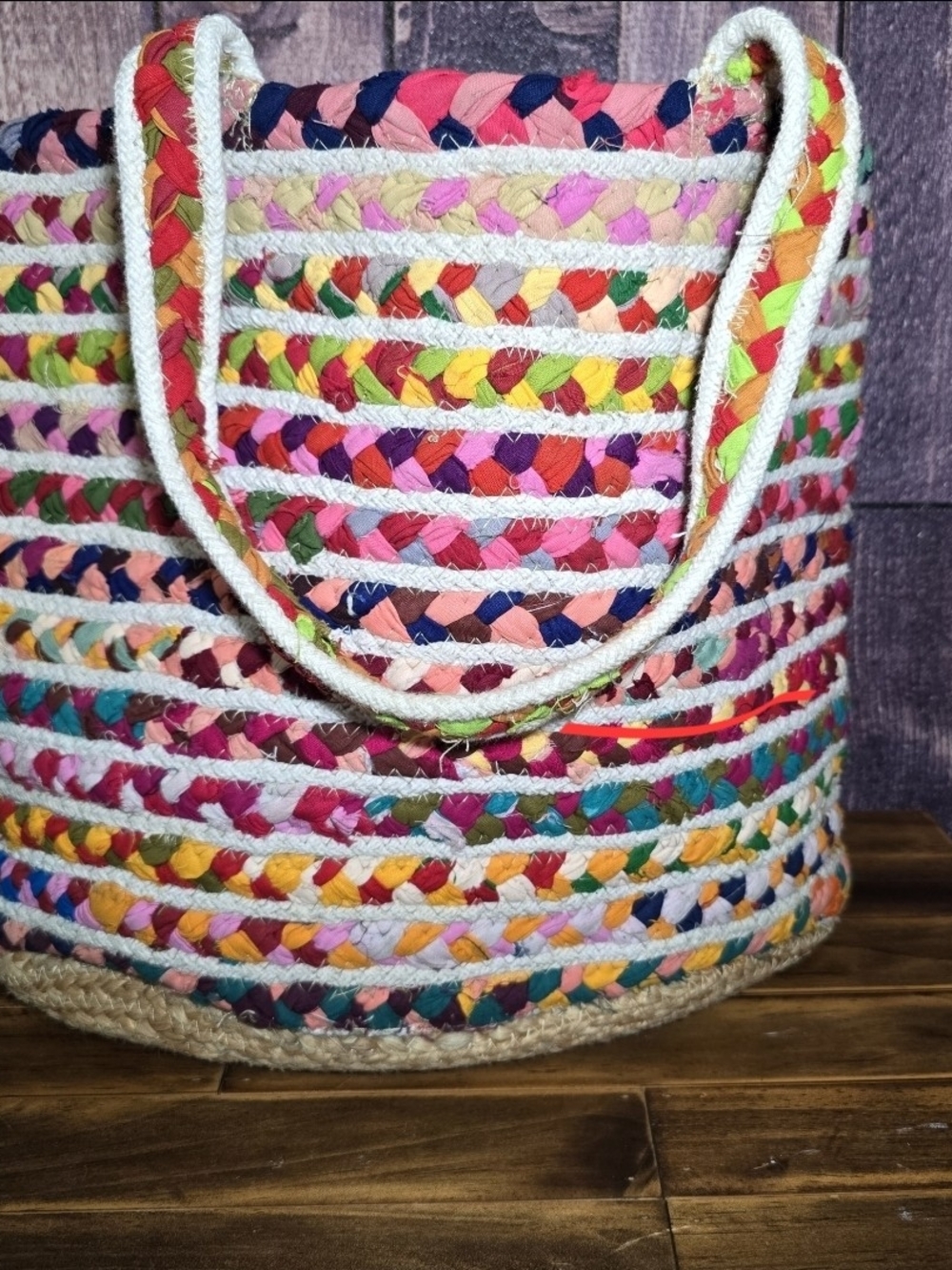 Olivia Miller-Multi-Color Cotton & Dori Weave Tote